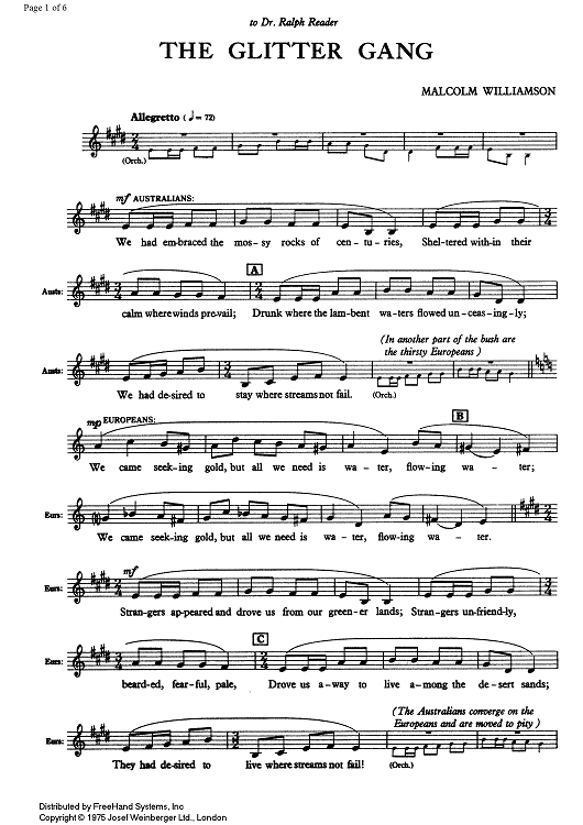 The Glitter Gang - Score