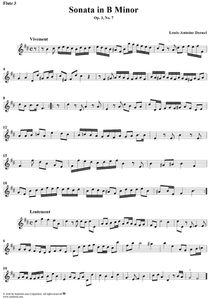 Sonata in B Minor, Op. 3, No. 7 - Flute 3