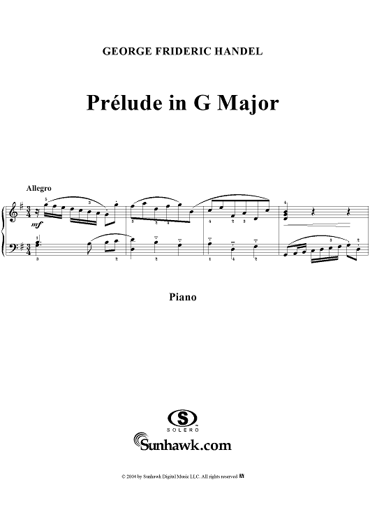 7 Pieces: Prelude in G Major