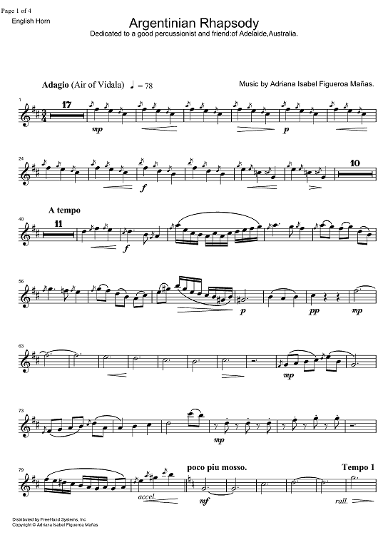 Argentinian Rhapsody - English Horn