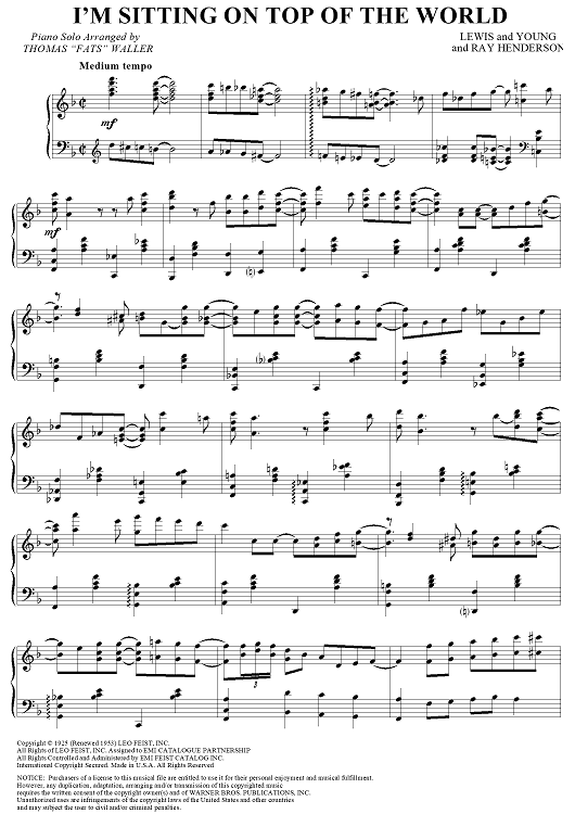 I'm Sitting on Top of the World