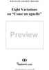 Eight Variations on "Come un agnello", in A Major, K454a (K460)