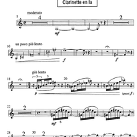 Sylvie et le paon - Clarinet in A