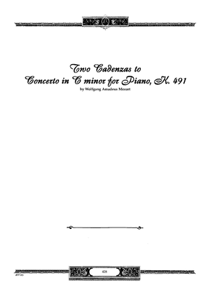 Cover Page (Two Cadenzas to Concerto in C minor for Piano, K. 491 by Wolfgang Amadeus Mozart) - Bonus Material