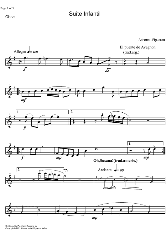 Suite Infantil - Oboe