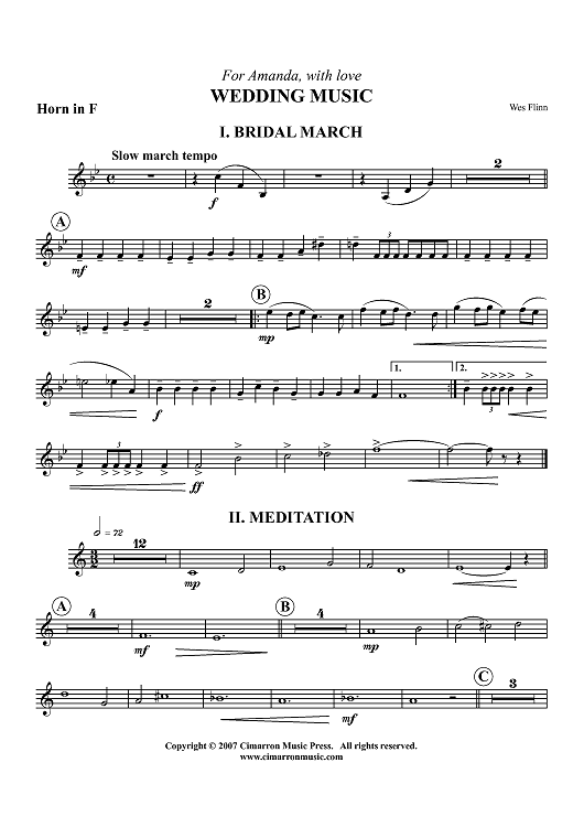 Wedding Music - Horn in F