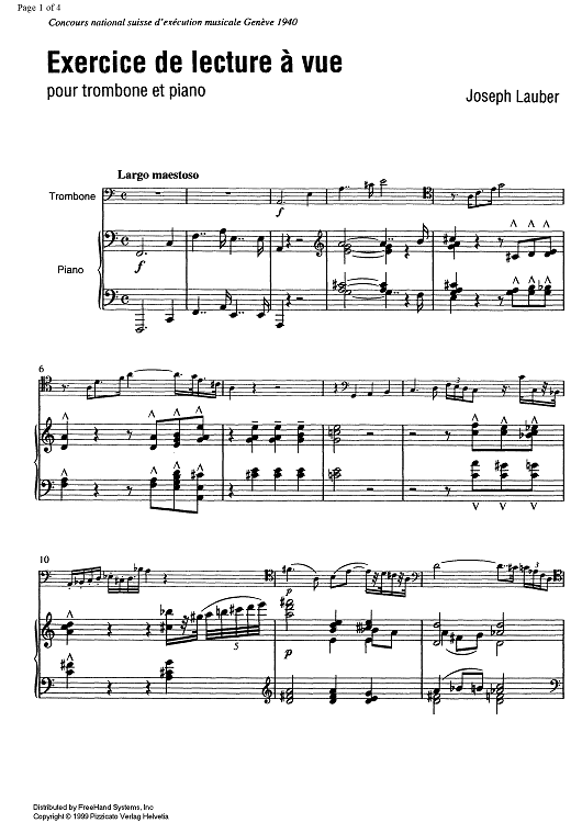 Exercice de lecture à vue - Score