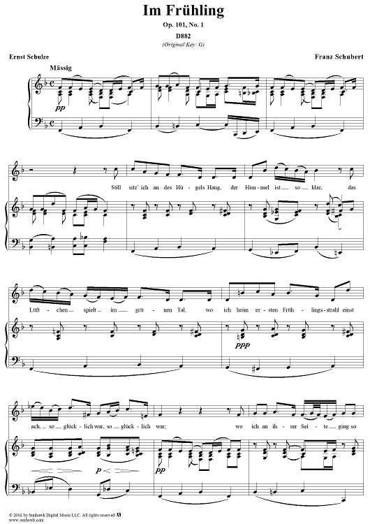 Im Frühling, Op. 101, No. 1, D882