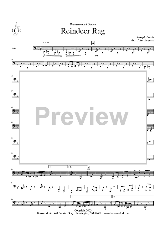 Reindeer Rag - Tuba