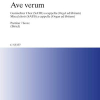 Ave verum - Choral Score