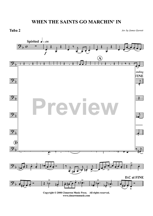 When the Saints Go Marchin' In - Tuba 2