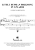 Little Russian Folksong in G Major