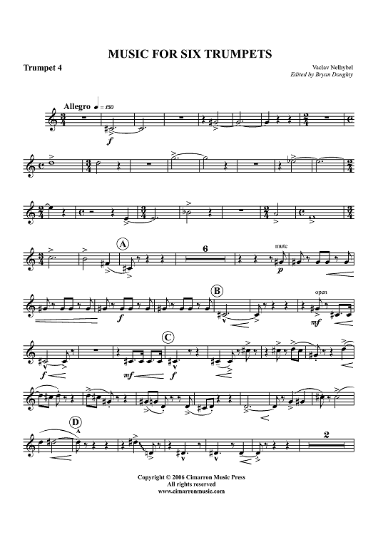 Music for Six Trumpets - Trumpet 4
