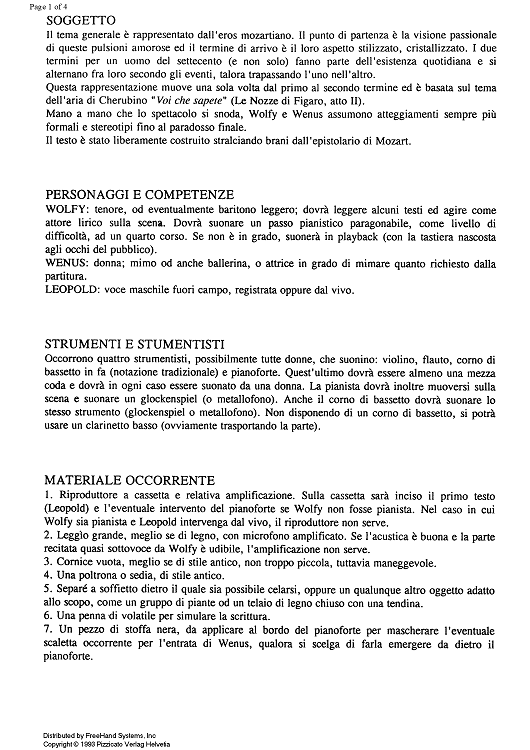 Wolfy and Wenus - Score