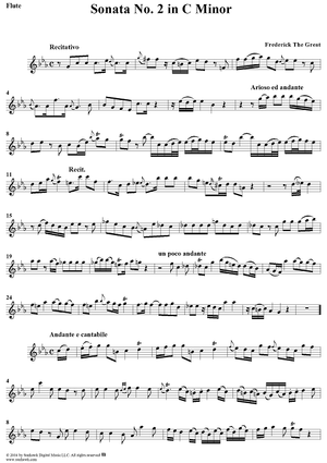 Sonata No. 2 in C Minor - Flute