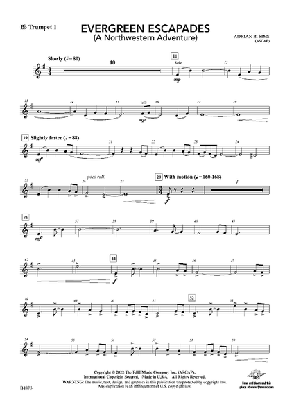 Evergreen Escapades - Bb Trumpet 1