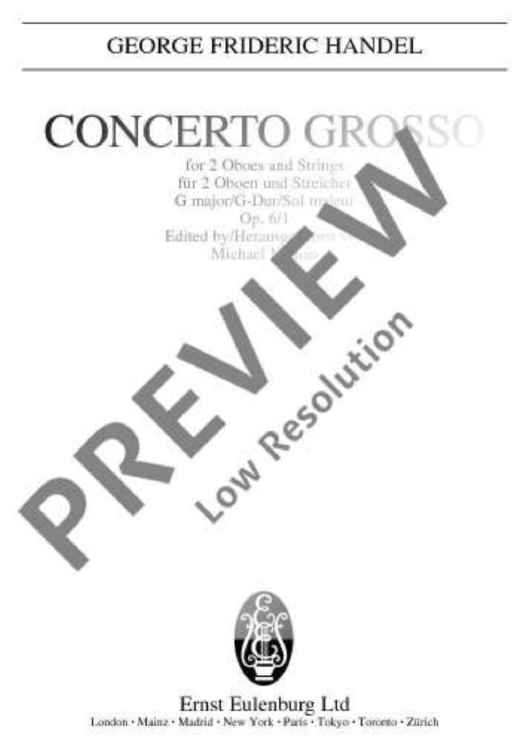 Concerto grosso G major - Full Score