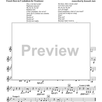 Ola, o che bon eccho! - Choir 2, Horn in F (subst. for Tbn.)