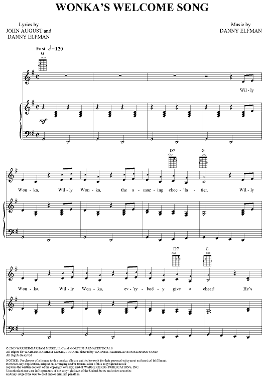 Wonka's Welcome Song