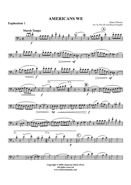 Americans We - Euphonium 1 BC/TC