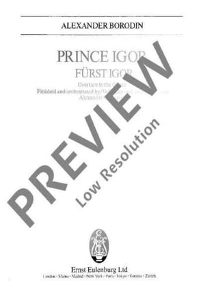 Prince Igor - Full Score