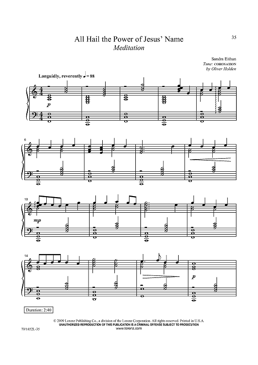 All Hail the Power of Jesus’ Name