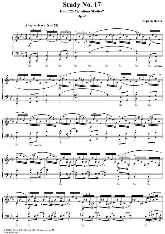 Study, Op. 45, No. 17