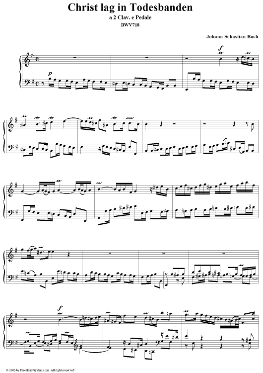 Christ lag in Todes Banden, BWV718