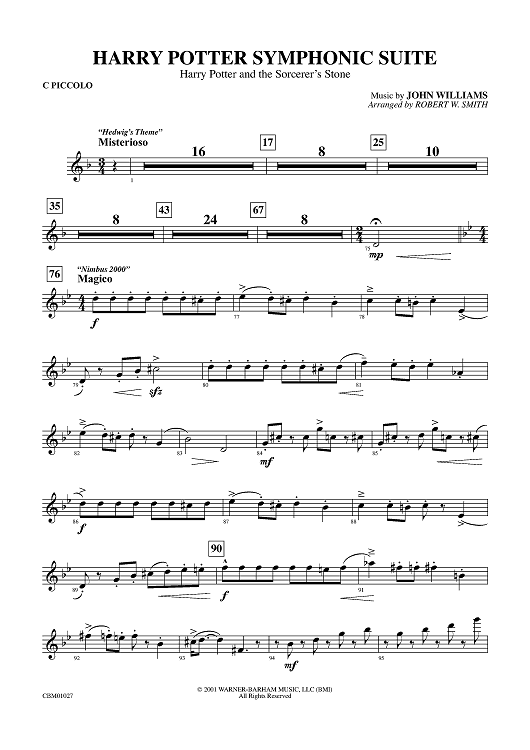Harry Potter Symphonic Suite - Piccolo