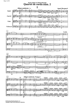 String quartet No. 2 - Score