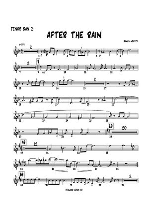 After the Rain - Tenor Sax 2