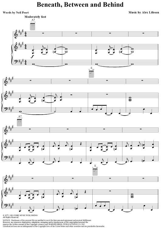 Beneath, Between and Behind