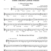Three Sacred Choral Pieces - Trumpet 2 in Bb