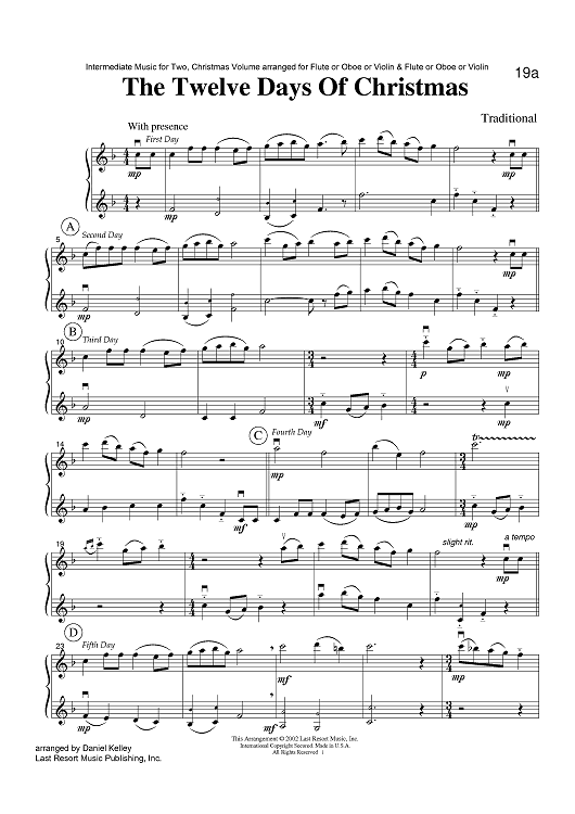 The Twelve Days Of Christmas