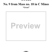 Credo - No. 9 from Mass no. 18 in C minor ("Great")   - K427 (K417a)