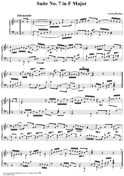 Suite No. 7 in F Major