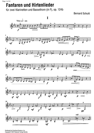 Fanfaren und Hirtenlieder Op.124b - Basset Horn