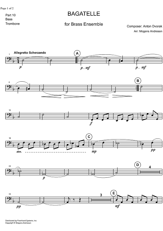 Bagatelle - Bass Trombone