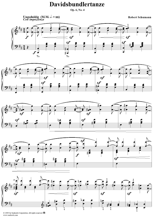 Davidsbündlertänze, Op. 6, No. 04 (2nd Edition, 1850)