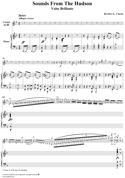 Sounds from the Hudson - Piano Score