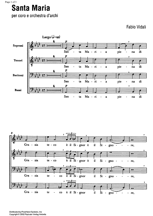 Santa Maria - Score