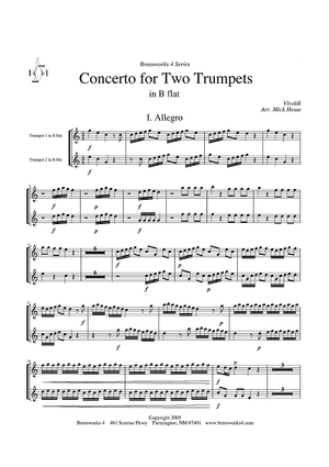 Concerto for Two Trumpets in Bb - Trumpets in Bb