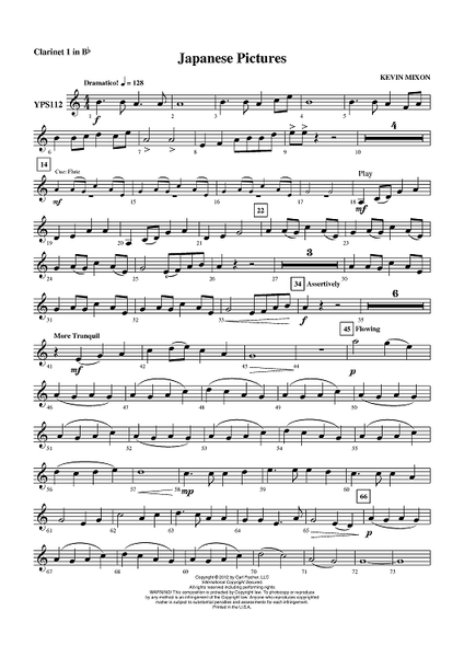 Japanese Pictures - Clarinet 1 in Bb