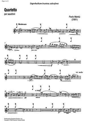 Quartetto (Quartet) - Soprano Saxophone