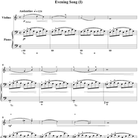 Songs of Day and Night. Suite for violin and piano - Piano Score