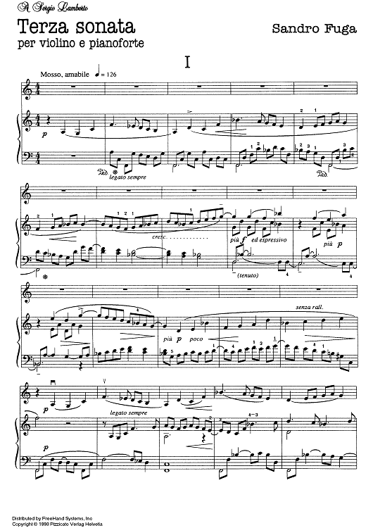 Terza sonata - Score