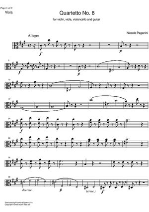 Quartetto No. 8 - Viola