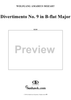 Divertimento No. 9 in B-flat major, K240 - Full Score