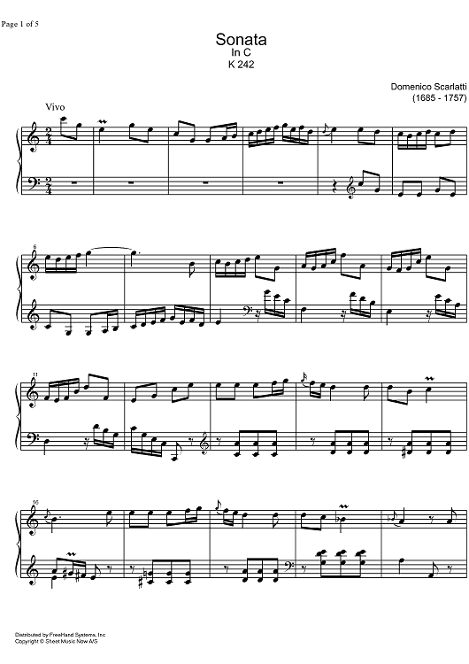 Sonata C Major K242