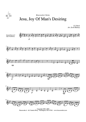 Jesu, Joy of Man's Desiring - Horn in F